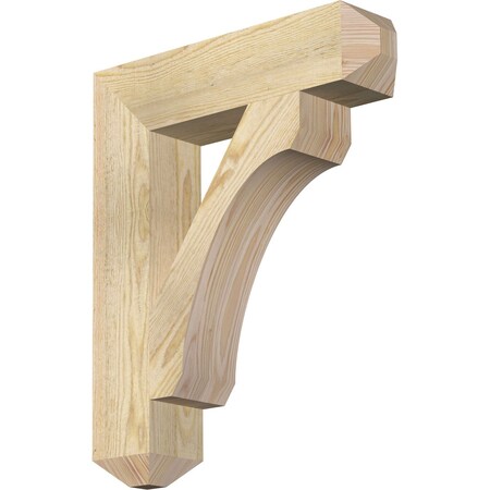 Ekena Millwork Legacy Craftsman Rough Sawn Bracket, Douglas Fir, 4"W x 18"D x 22"H BKT04X18X22LEC04RDF